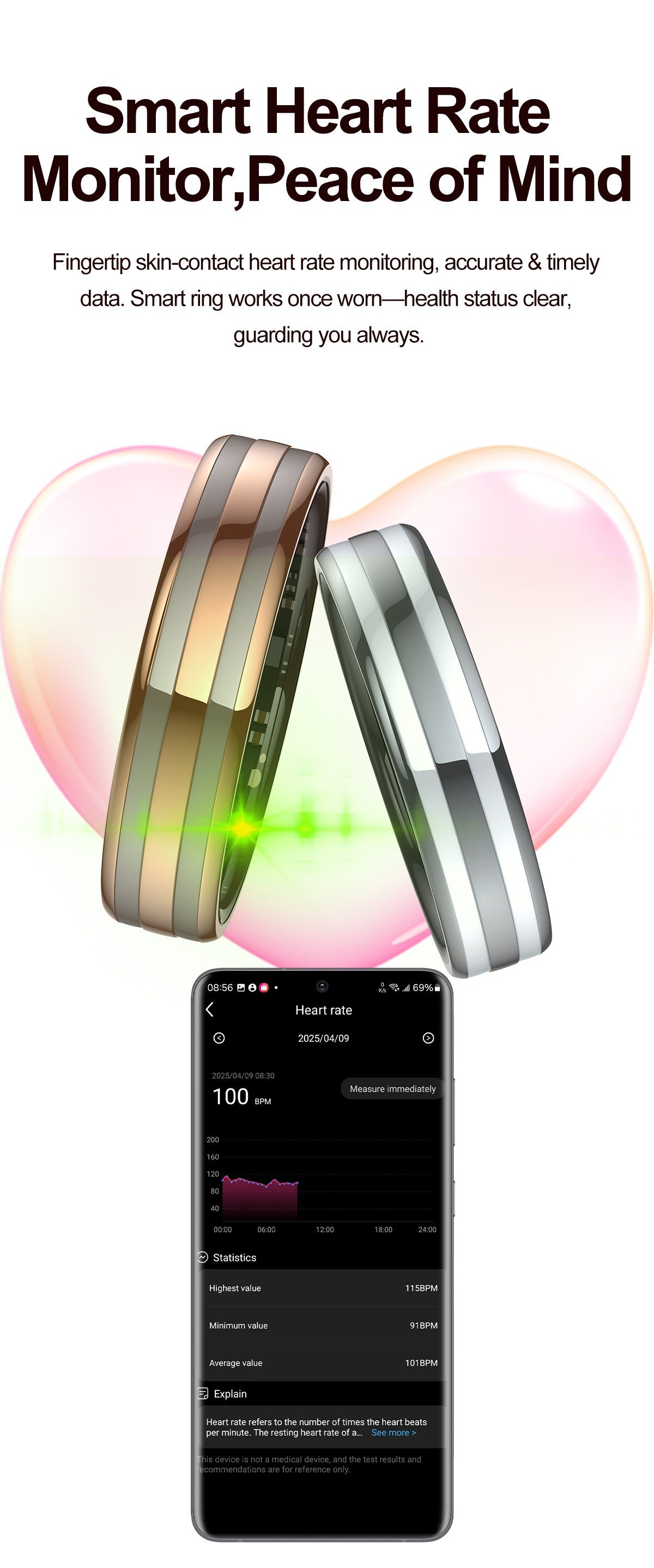 Slim Smart Ring – Everyday Wellness & Activity Insights