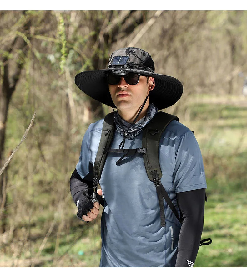 Solar Powered Cooling Fan Hat