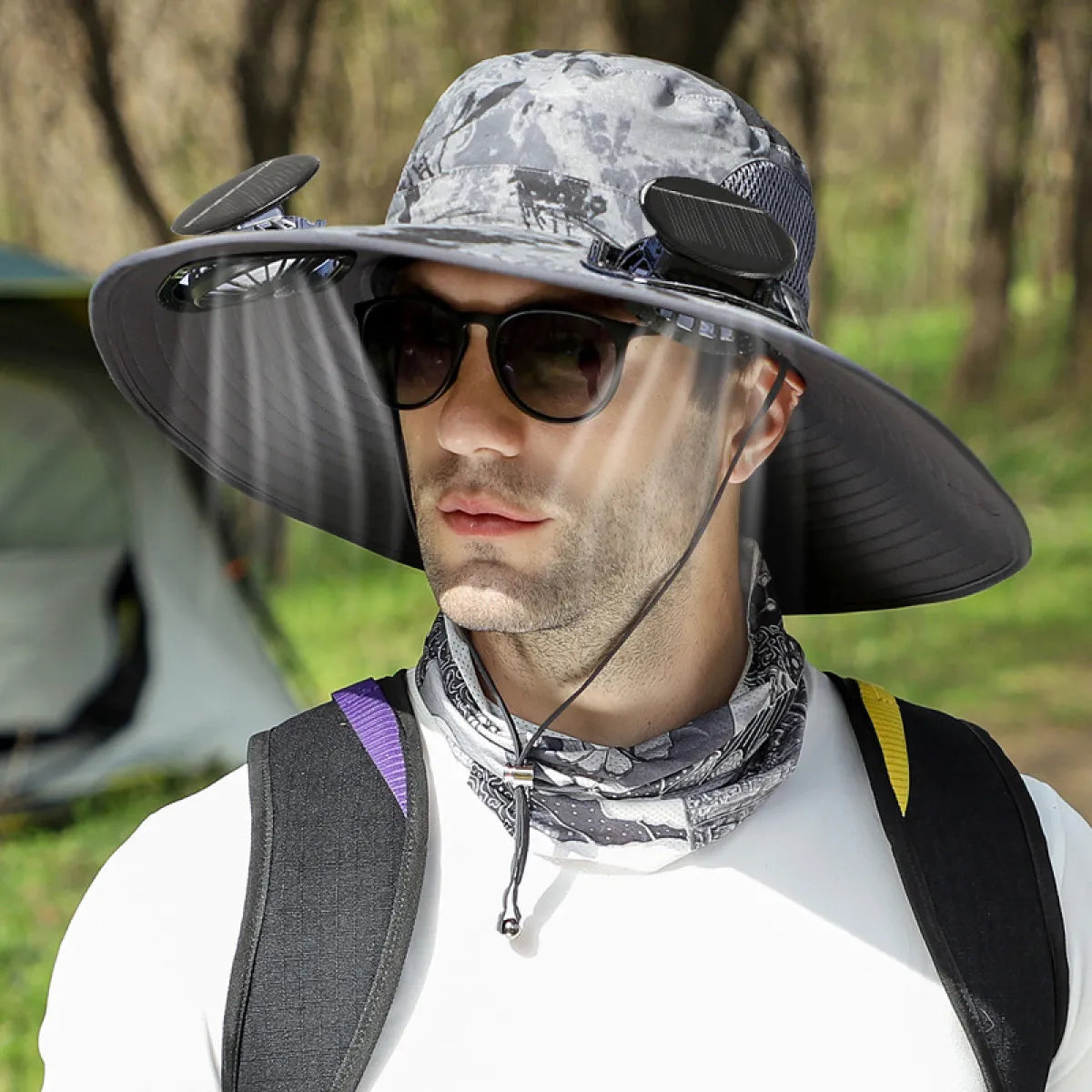 Solar Powered Cooling Fan Hat