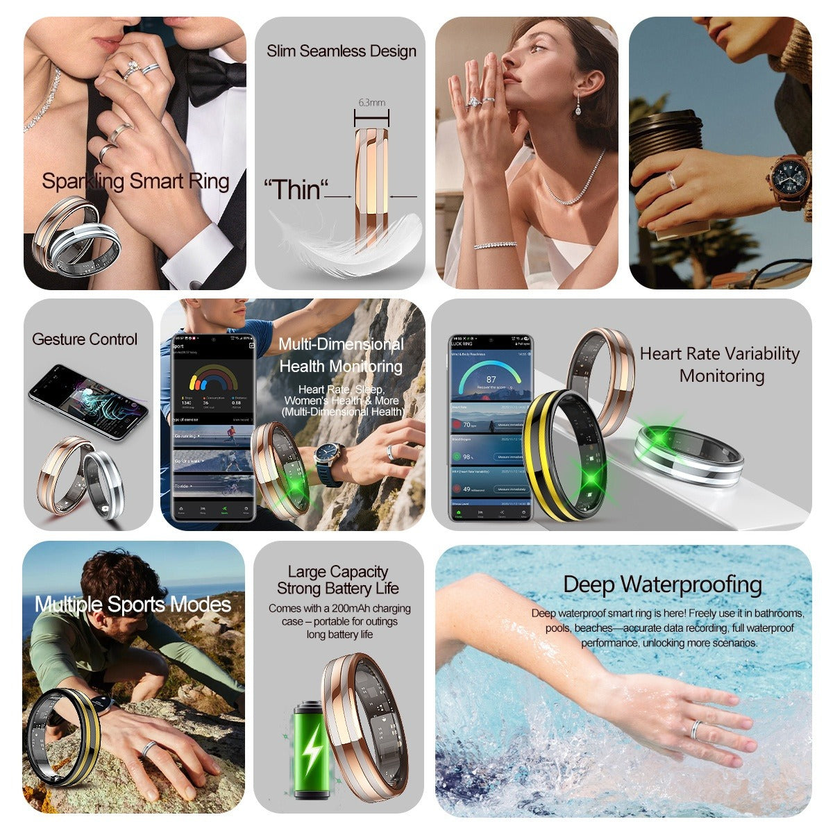 Slim Smart Ring – Everyday Wellness & Activity Insights