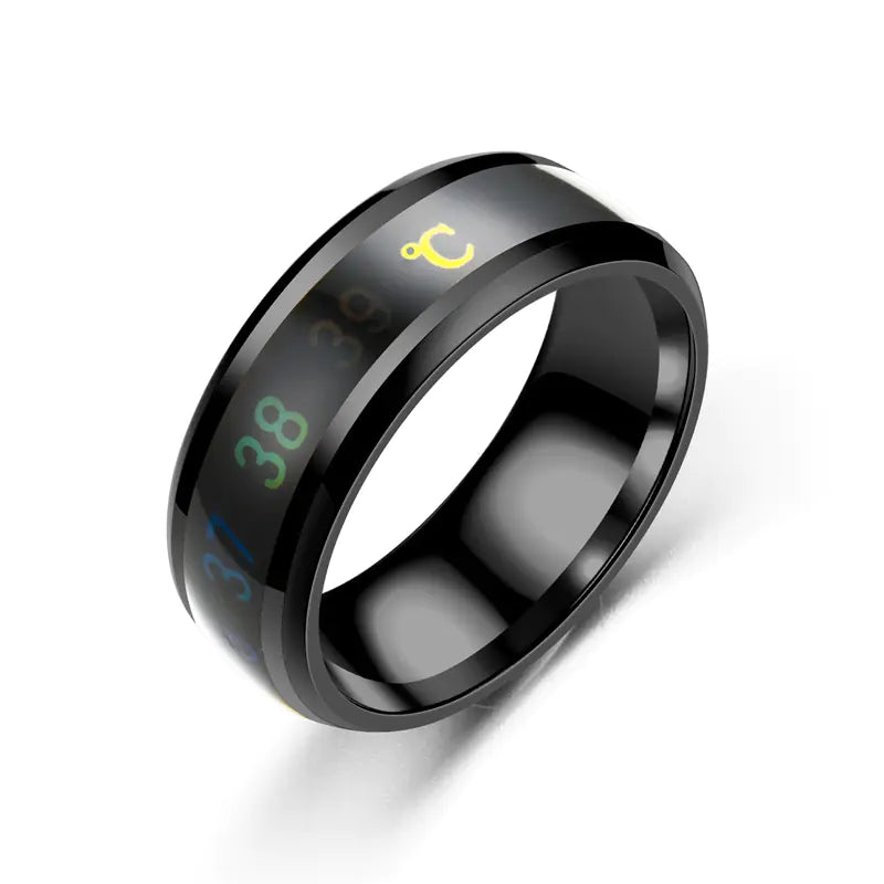 Fashionable Smart Temperature-Sensing Couples Ring