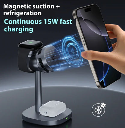 3-in-1 Cool Charge Tech Stand 15W Wireless
