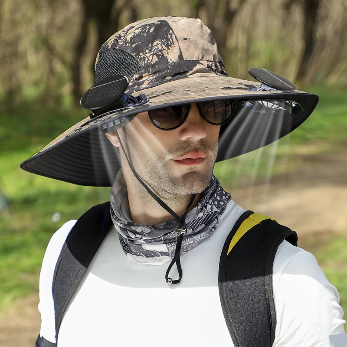 Solar Powered Cooling Fan Hat