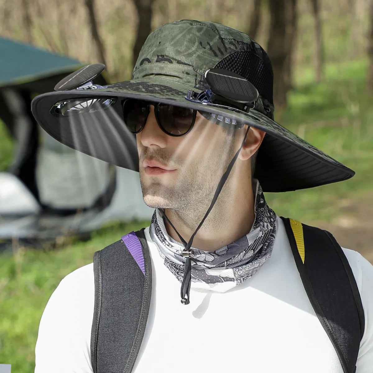 Solar Powered Cooling Fan Hat