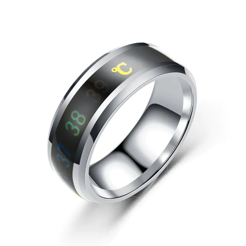 Fashionable Smart Temperature-Sensing Couples Ring