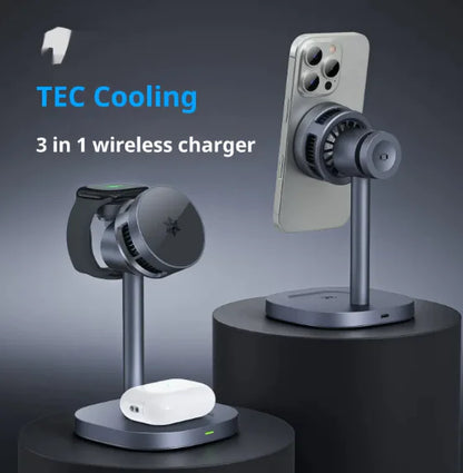 3-in-1 Cool Charge Tech Stand 15W Wireless