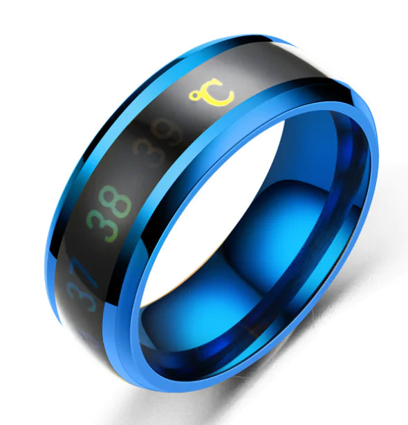 Fashionable Smart Temperature-Sensing Couples Ring